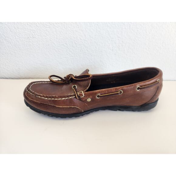 Ralph Lauren Polo Sport Brown Leather Loafer Men Size 8B Vintage main image 6